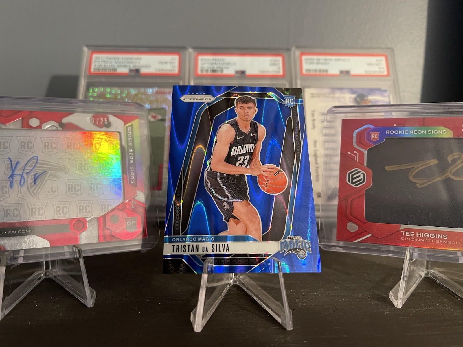 2024-25 Panini Prizm - Tristan da Silva #256 Blue Seismic Prizm (RC) /99