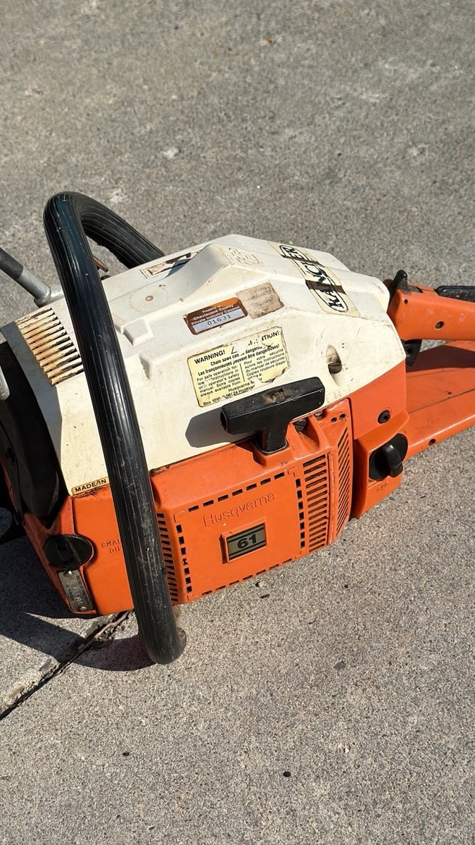 Vintage Husqvarna 61 Chainsaw Powerhead Sweden Runs With Gas