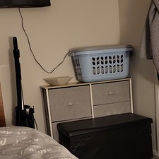 IMURZ Chest of 5 Drawers,Fabric Storage Drawers Large Storage Space Draws - GREY