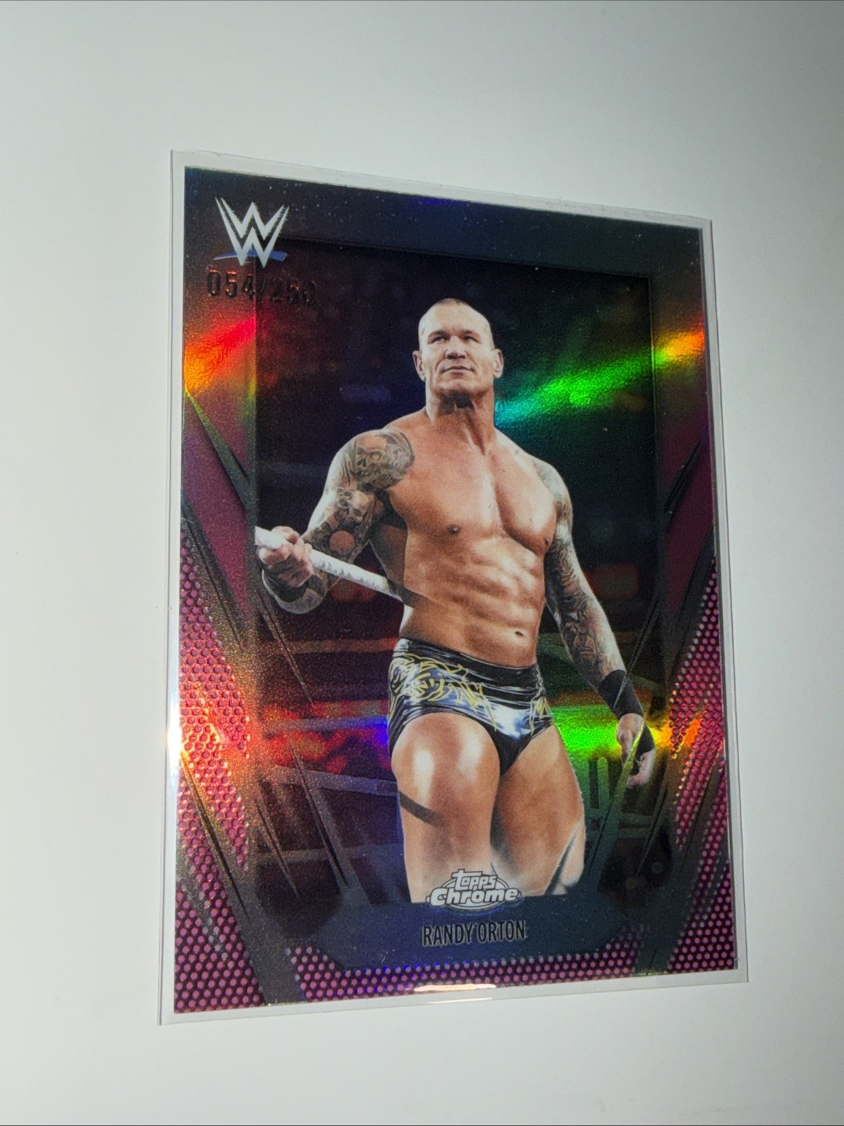 2026 Topps Chrome WWE Randy Orton Pink Refractor 054/250 #72