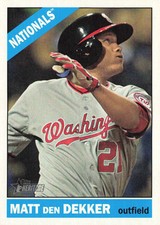 Matt den Dekker #628 2015 Topps Heritage Washington Nationals Baseball