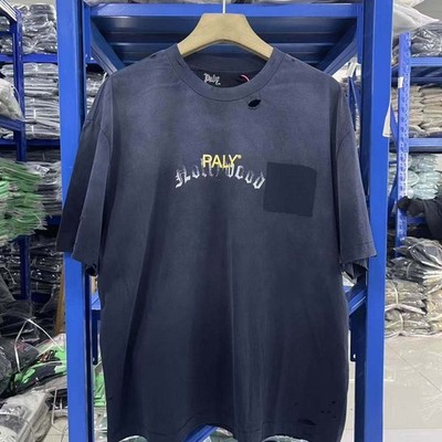 VINTAGE MENS BLUE ROCK T SHIRT PALY HIP HOP HIGH STREET SHORT SLEEVE TOP TEE