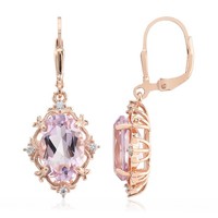 Cavill Amethyst Ohrringe Sterlingsilber RoséVergoldet 5,85Ct Oval Damen