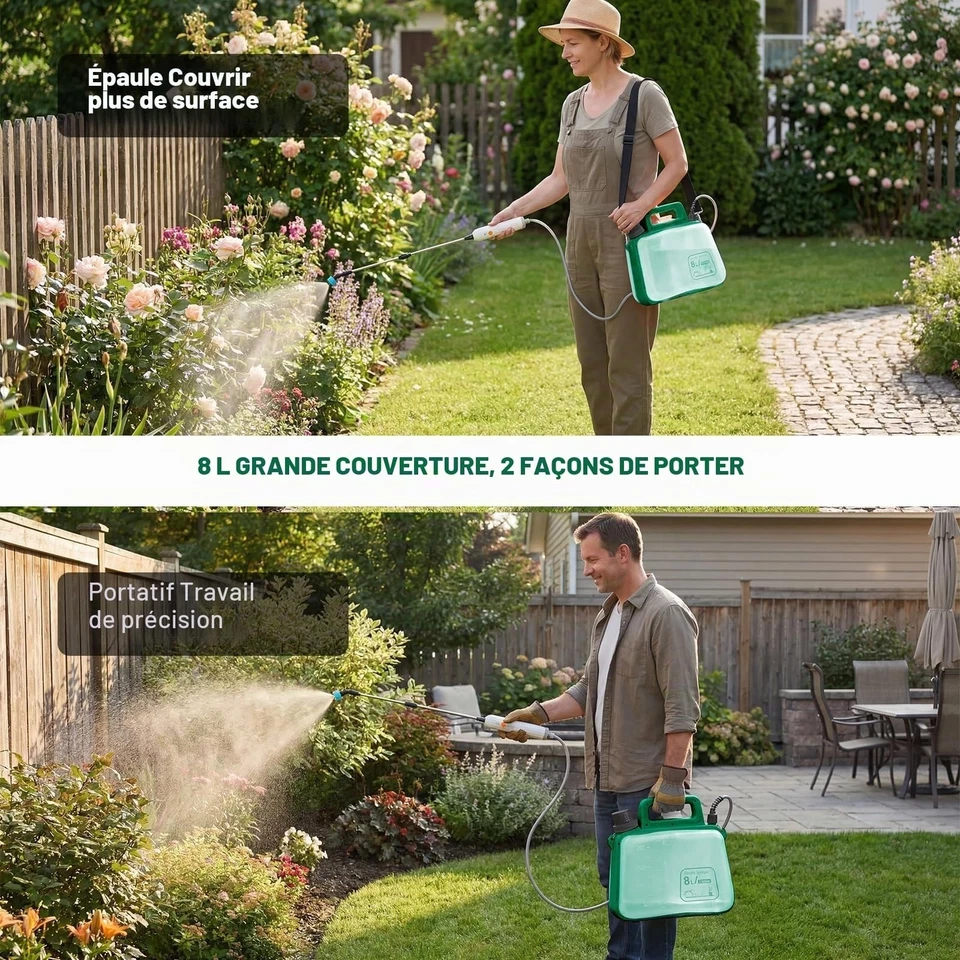 Pulvérisateur électrique jardin 8 L pliable batterie USB Bsteciar - Photo 4/4