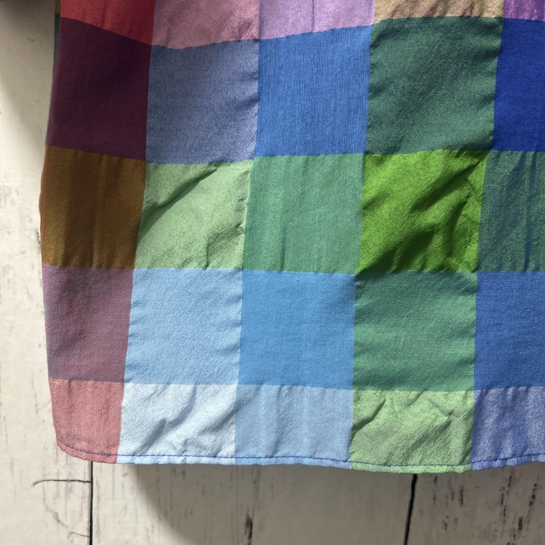 kate spade Madras Check Blouse XS Multicolor thumbnail 12