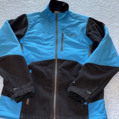 Columbia Mens Medium Ballistic Jacket Omni Shield Blue Black Interchange Zip