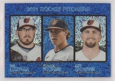 2022 Heritage Rookie Pitchers Chrome Blue Sparkle Mike Baumann Zac Lowther 0nr3