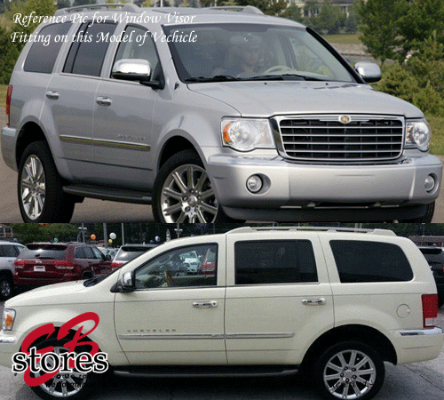 Light Tinted Out-Channel Vent Visor Deflector 4pcs For 2007-2010 Chrysler Aspen - Bild 4 von 4
