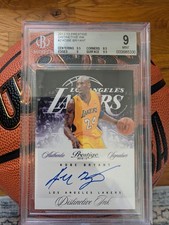 2012-13 Panini Prestige Kobe Bryant Distinctive Ink Signed Auto BGS 9 / 10 Auto