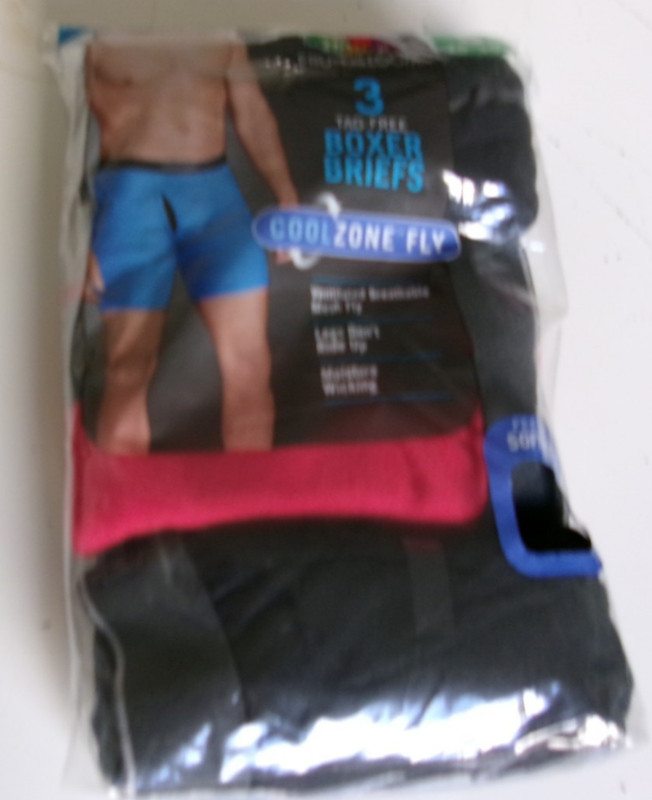 Three Fruit of the loom boxer briefs Size Small 100% Cotton Black and red