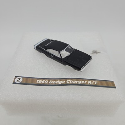 Auto World 1969 Black Dodge Charger R/T 1:64 Slot BODY ONLY + Guide Pin SC392