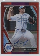 2021 Panini Prizm Draft Picks Red & Purple Hyper Austin Love #PDP90 Auto 1s9d