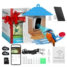 Smart Bird Feeder with Camera Solar Powered - 1080P HD Resolution Smart AI Re...