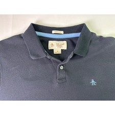 Original Penguin Munsingwear Men's Polo Shirt Navy Blue Classic Fit Size M Pique
