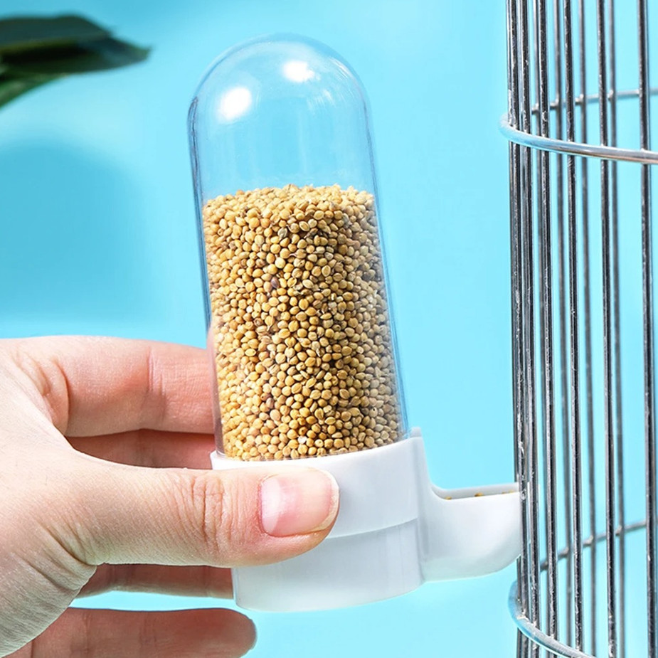 Bird Water Feeder Drinker Dispenser Bottle with Clip for Parrot Cage 90ml