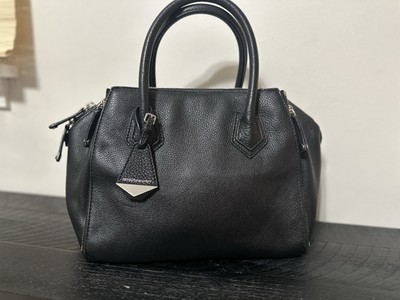 Rebecca Minkoff Mini Perry Satchel Black  Convertible Top Handle Bag Crossbody