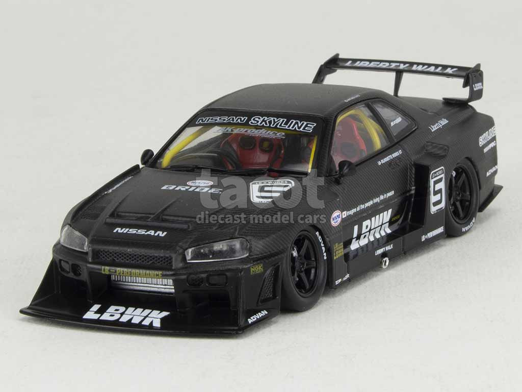 セット1/43 Super Silhouette SKYLINE ER 34 Tarmac Works 1/43 Scale LB-ER34 Super Silhouette SKYLINE