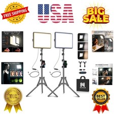 2-Pack LED Video Light Kit, Studio Light, 2800-6500K Dimmable Photography Lig...