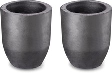 2PCS 6kg Clay Graphite Foundry Metal Melting Casting Crucible for Gold Silver