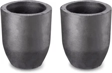 2PCS 6kg Clay Graphite Foundry Metal Melting Casting Crucible for Gold Silver