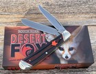 ROUGH RIDER BLACK AND ORANGE MICARTA HANDLES DESERT FOX TRAPPER KNIFE KNIVES — photo 1