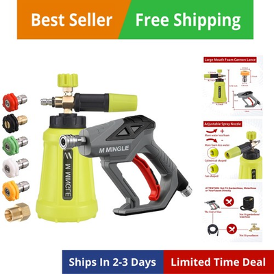 #ad High Pressure Washer Gun Snow Foam Lance 4000 PSI Cannon Foam Blaster Power ... $73.88