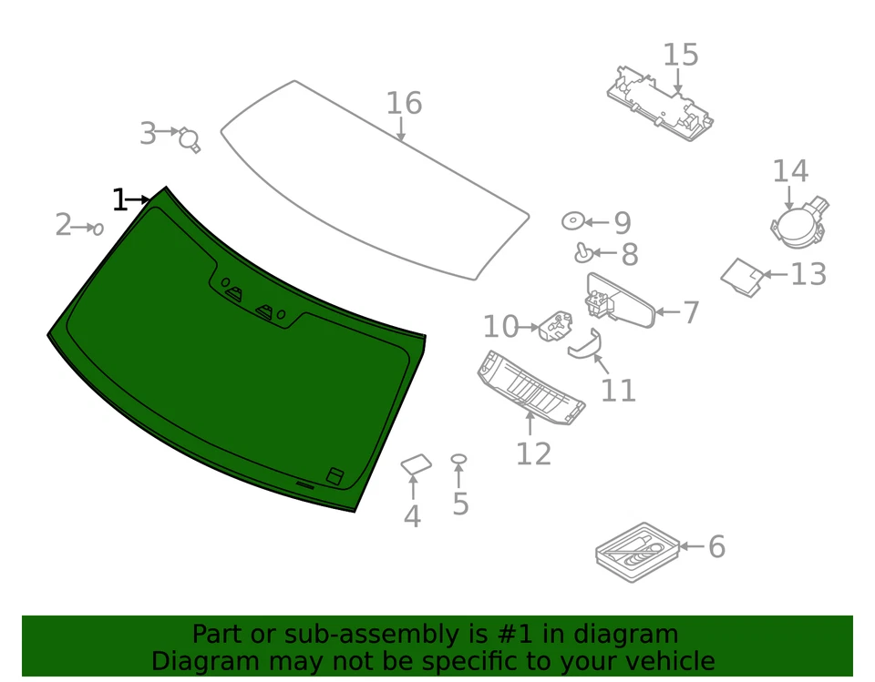 Genuine Land-Rover Windshield LR184688 - Image 2 of 2