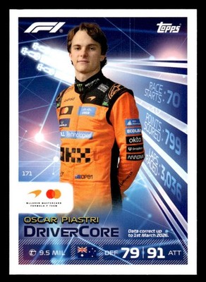 2026 Topps Turbo Attax F1 #171 Oscar Piastri Card McLaren