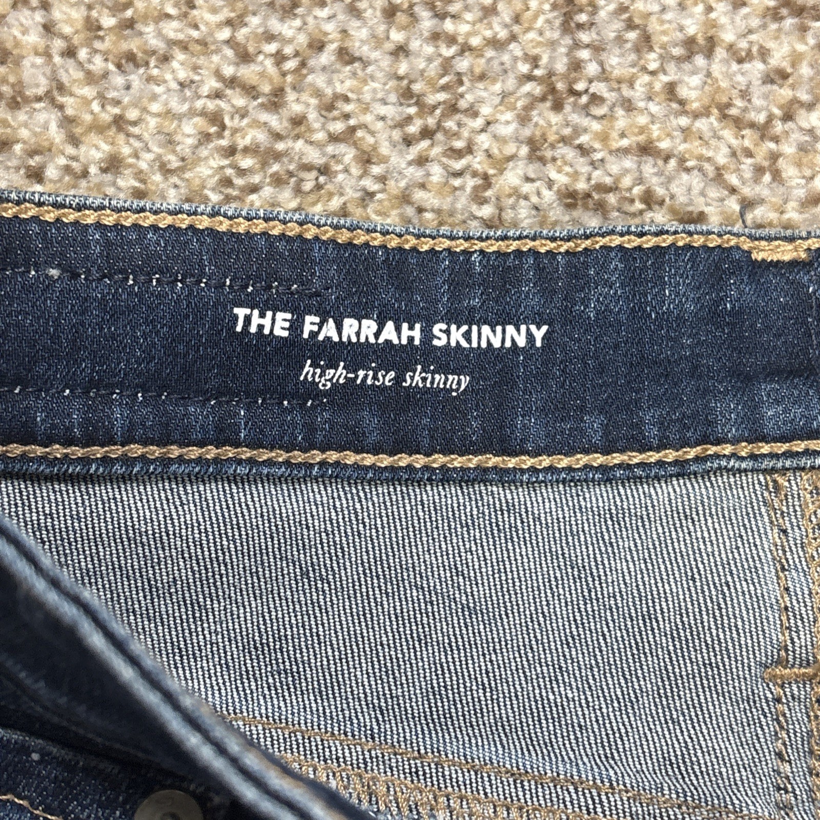 NEW AG Adriano Goldschmied The Farrah High Rise Skinny Jeans 26 X 30 Dark Wash thumbnail 5