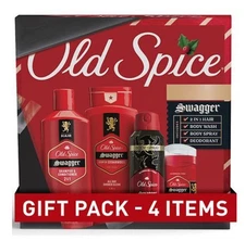 Old Spice Swagger Christmas Holiday Gift Set for Men Gift Box for Him 4 Pack