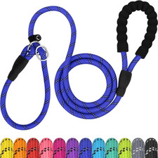 Slip Leads for Dogs, 6 FT Heavy Duty Dog Leash with Padded Handle, Strong Rope N