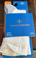 Boys Compression Socks Youth 6 - 8.5 White Brand Tommie Copper 1 Pair