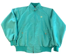 Hartwell ViaSport Zip Up Teal Windbreaker Mens M Unknown Company Logo