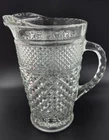 Vintage Anchor Hocking Wexford Pattern 64oz Pitcher Large Clear Glass 9.5" Tall
