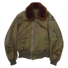 Buzz Rickson's M13501 B-15 Military Flight Jacket Size 40 Khaki Vintage F/S