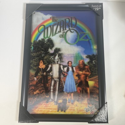 VTG The Wizard Of Oz 3D Print With Frame 11x17  Blockbuster Straight Fit NOS