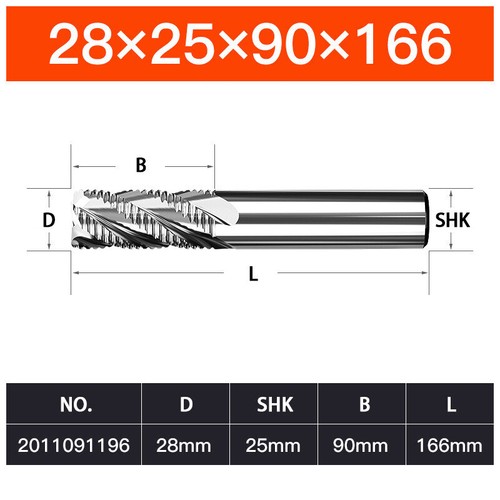 HSS Schruppfräser 4 Zähne Vollhartmetall Fräser | Für HRC<32° Stahl Ø6-30mm - Picture 30 of 32