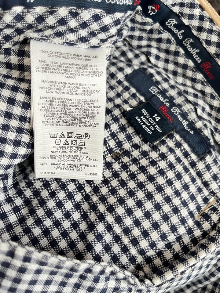 Brooks Brothers Niños Talla 14 Ancho Ballena Pana Pantalones Esquí Logo Beige Foto 3 de 4