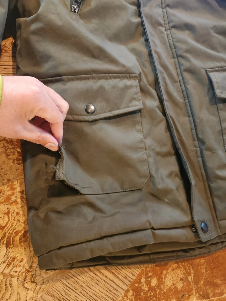 Chaqueta acolchada verde juvenil Cherokee auténtica para exteriores 10/12 #S133 Foto 2 de 4