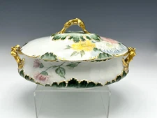 Limoges Casserole Haviland CH Field GDA France Covered Dish Chrysanthemum Design