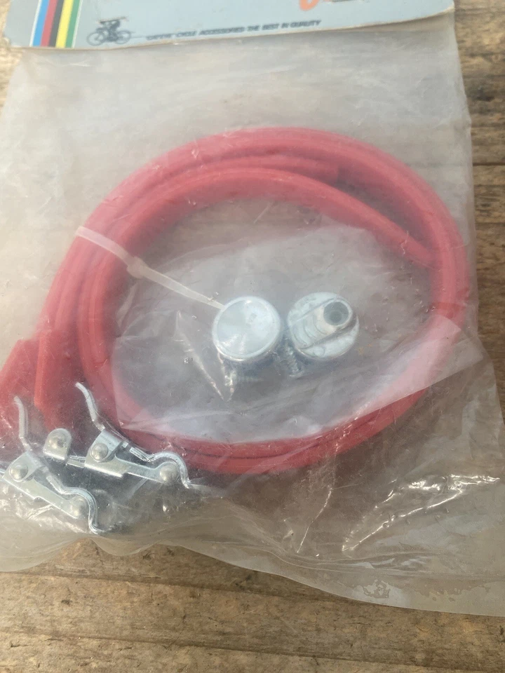 Juego de clips y correas para bicicleta de carretera ojo de gato rojo pequeño de la vieja escuela-Japón-Touring-ROJO Foto 2 de 4