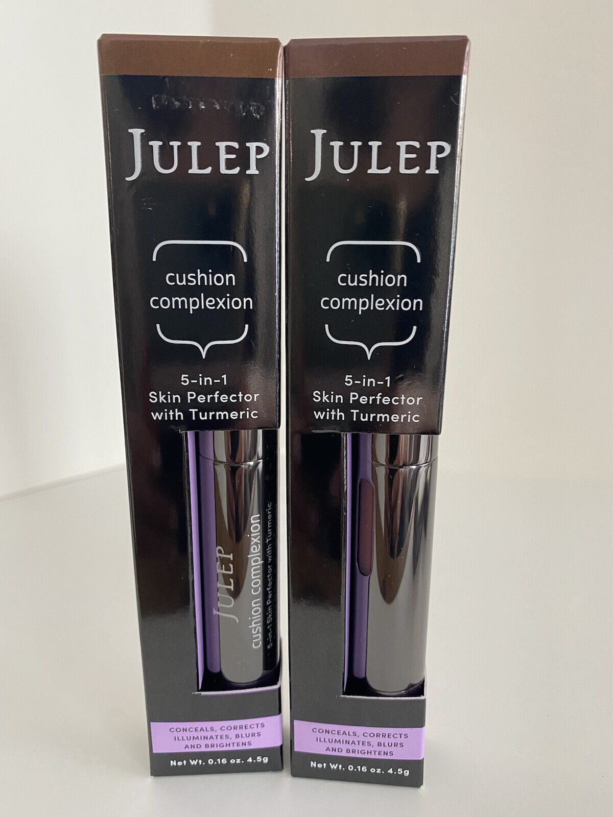 2 Julep Cushion Complexion 5-in-1 Skin Perfector Turmeric 420 Mocha Conceal New