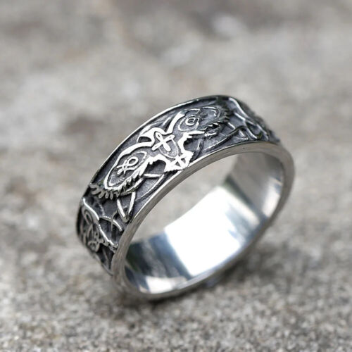 Phönix Totem Ring Edelstahl Herren Geschenk Glücksringe Trendy Biker