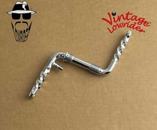 VINTAGE LOWRIDER 4 1/2" 115MM BICYCLE TWISTED STEEL ONE PIECE CRANK CHROME.