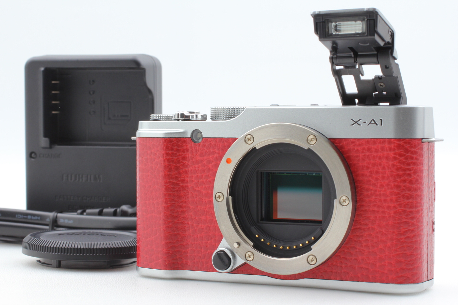 MINT Fujifilm X-A1 16.3MP SLR Digital Camera Body Red From JAPAN