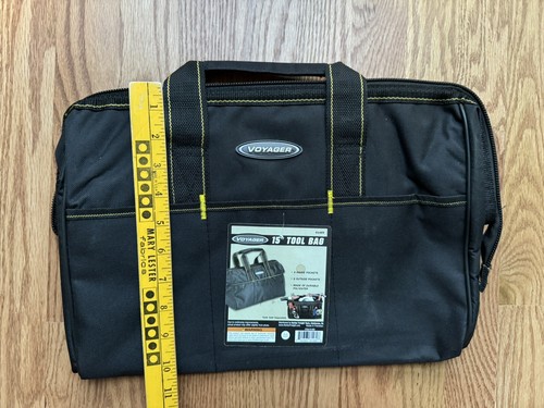Borsa porta attrezzi Voyager resistente 15"x10"x9" nuova con etichetta con 6 tasche esterne e 8 interne - Foto 5 di 8