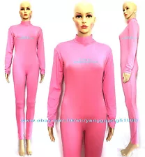 Light Pink Spandex Catsuit Costumes Women Men Jumpsuits Bodysuit Yoga Suit F465