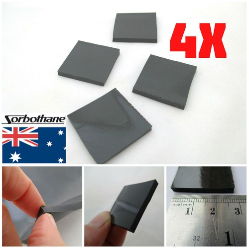 Sorbothane 3mm Vibration Audio Hifi Speaker Isolation Pads 25L*25W mm 4pc - 第 1/8 張圖片