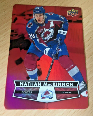 NATHAN MACKINNON ERROR MISPRINT RED DIE CUT DC-44 UD TIM HORTONS 2021