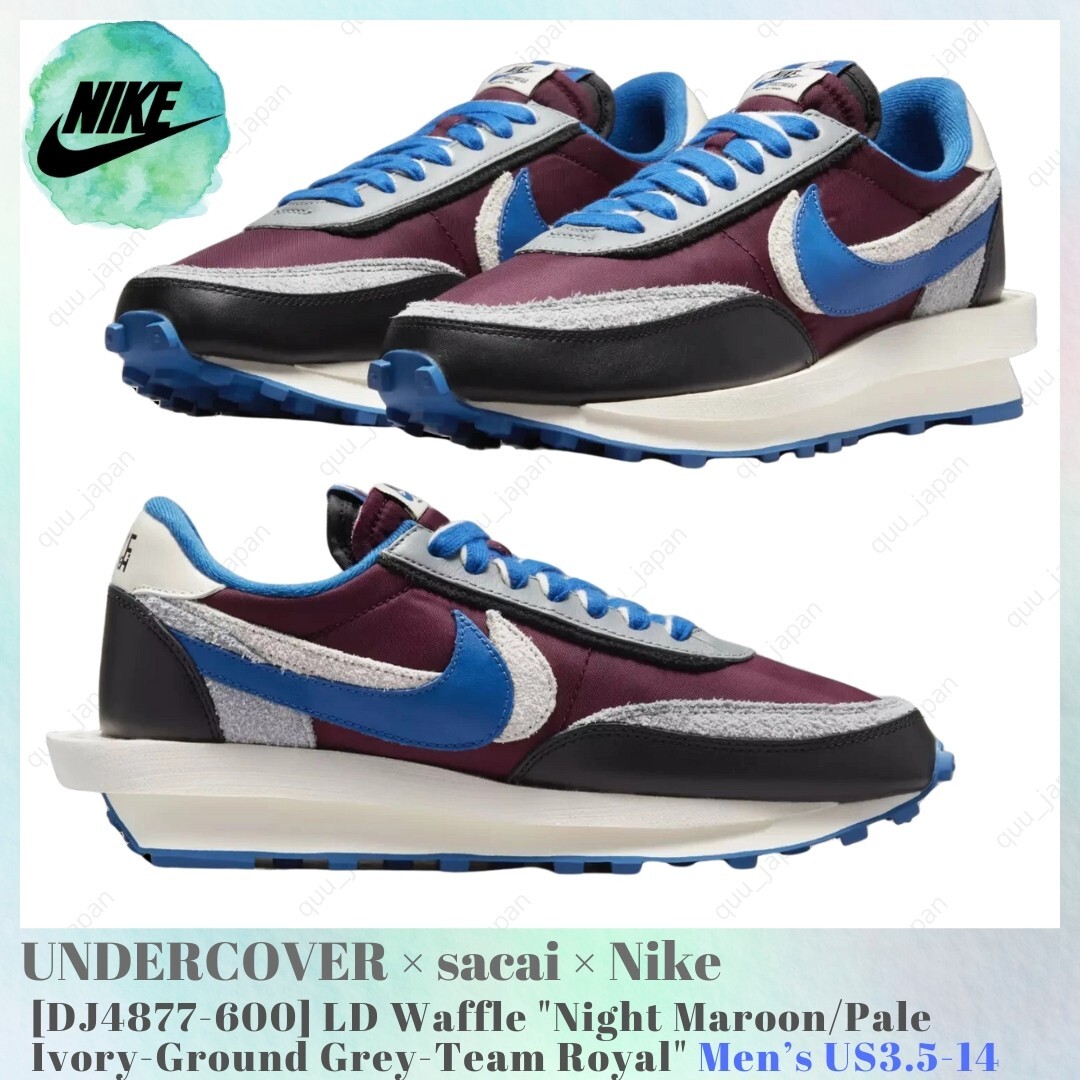 Size 12 - sacai x Undercover x Nike LDWaffle Night Maroon Team